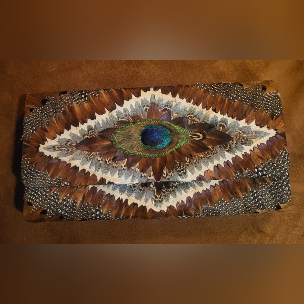 Vintage Real Feather Clutch
